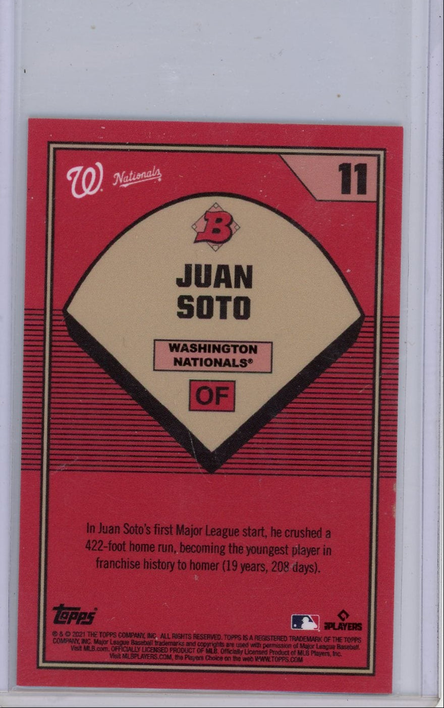 Juan Soto 2021 Topps '89 Bowman by Keith Shore green foil #'d 09/89