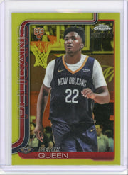 Derik Queen 2025 Topps Chrome Yellow Refractor RC #'d 202/275