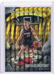 Kasparas Jakucionis 2025 Topps Chrome Youth Quake Gold Geo Refractor RC #'d 13/50