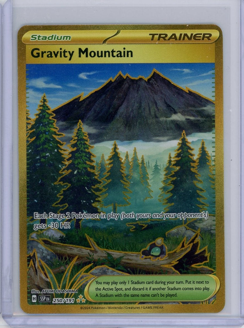 Gravity Mountain Pokemon Surging Sparks Trainer Stadium Gold 250/191