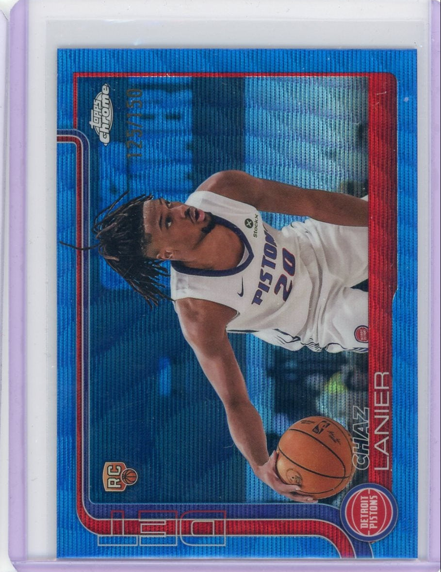 Chaz Lanier 2025 Topps Chrome Blue Wave Refractor RC #'d 125/150