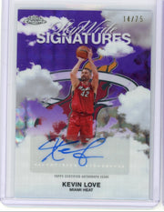 Kevin Love 2025 Topps Chrome Basketball Skywrite Signatures Purple Geometric #'d 14/75