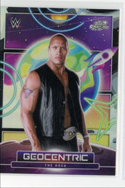 The Rock 2026 Topps WWE Cosmic Chrome Geocentric #GC-10