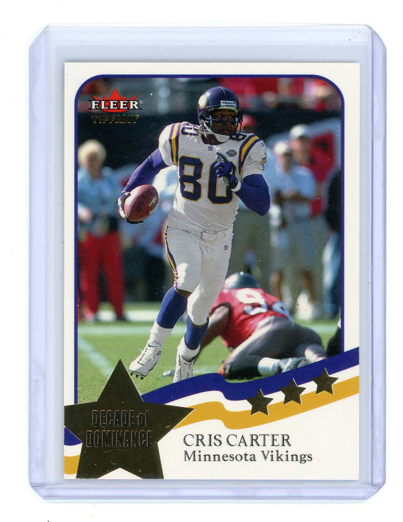 Cris Carter 2002 Fleer Tiffany Decade of Dominance 