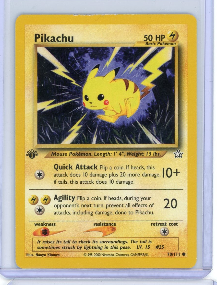 Pikachu Pokémon Neo Genesis 1st Edition Non-Holo #70/111