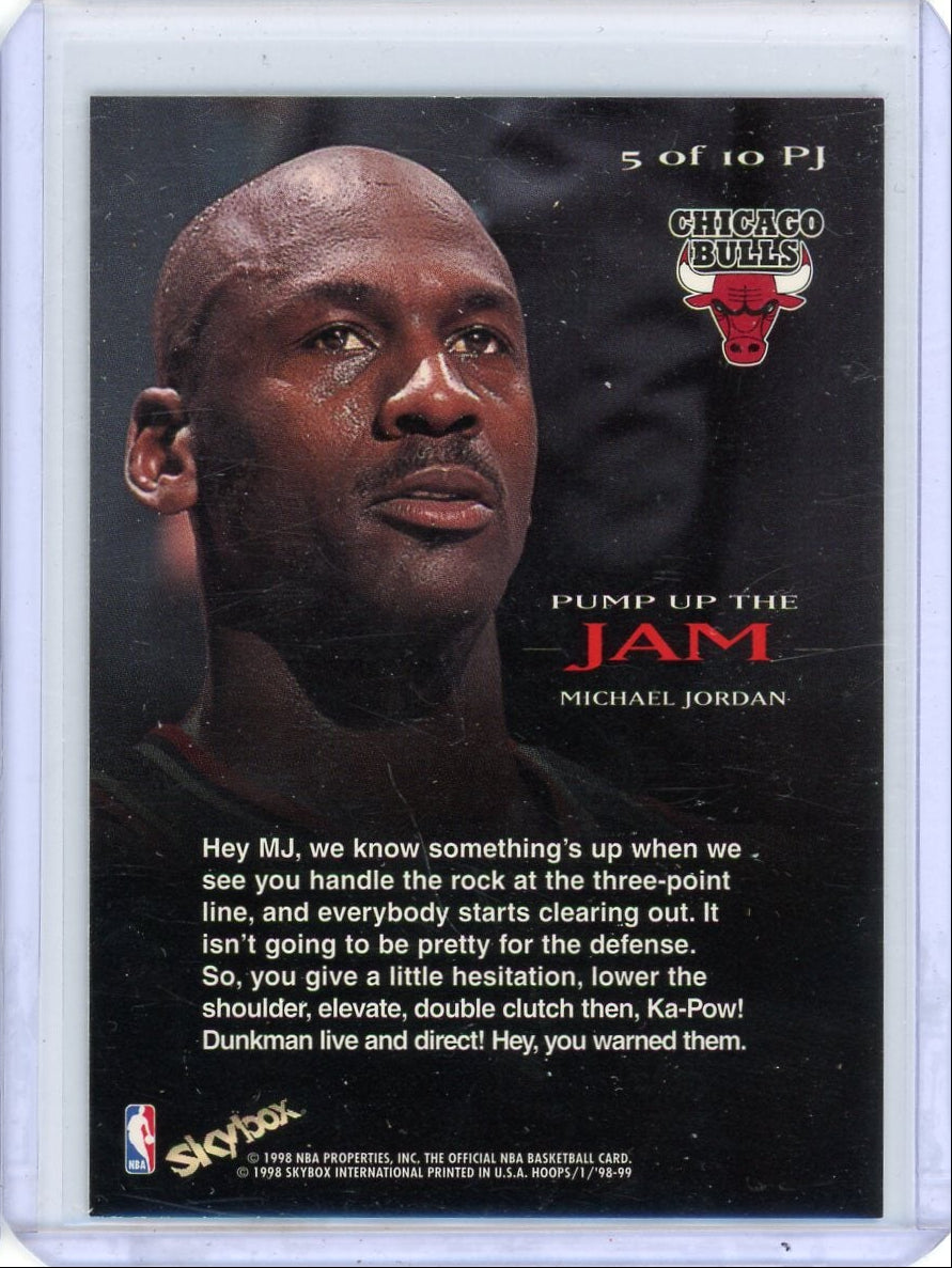 Michael Jordan 1998 SkyBox NBA Hoops Pump Up the Jam