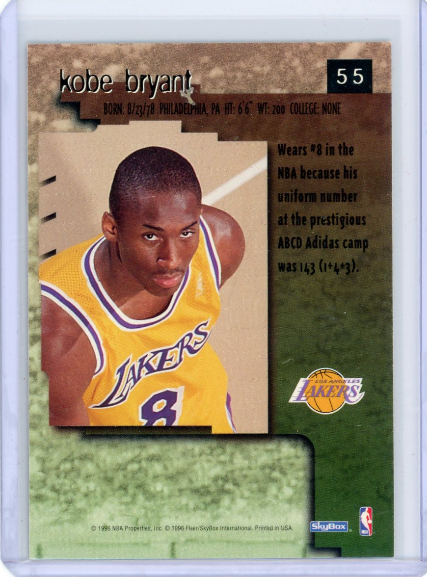 Kobe Bryant 1996 Fleer SkyBox Premium rookie card