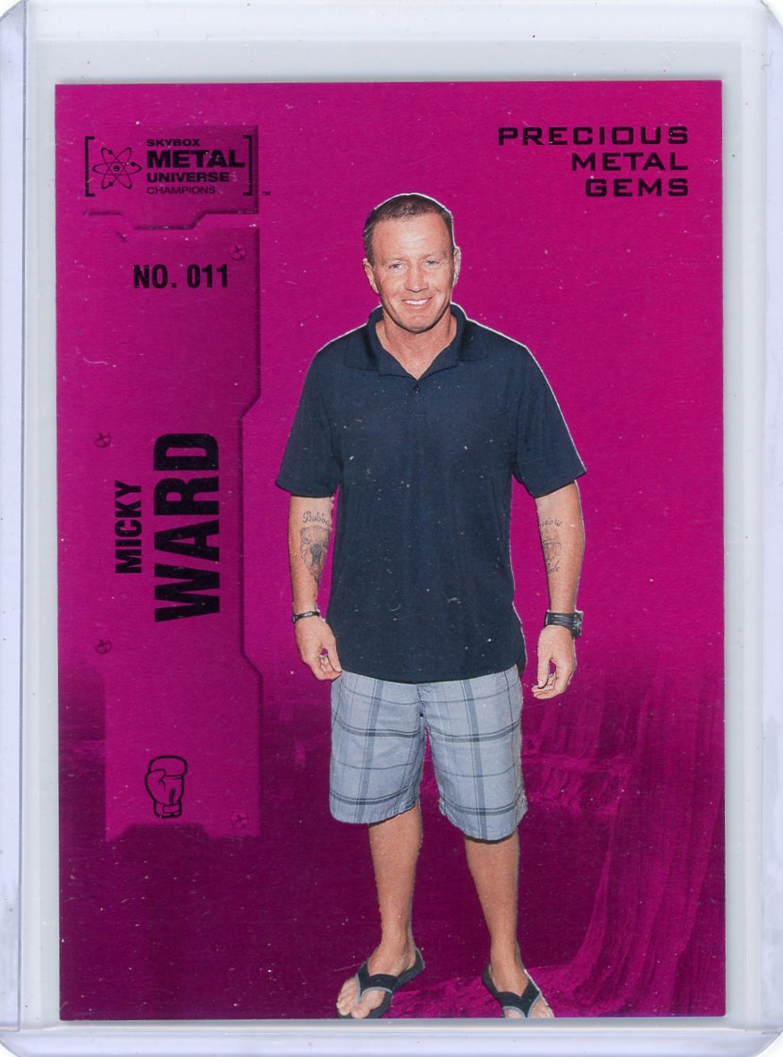 Micky Ward 2022 SkyBx Metal Universe Champions Precious Metal Gems Pink #'d 24/75
