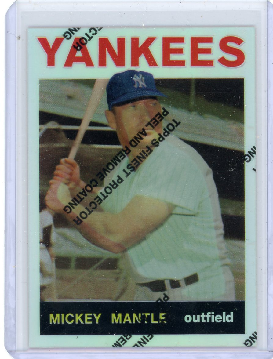 Mickey Mantle 1996 Topps Commemorative Set '64 Reprint Refractor w/ Coating