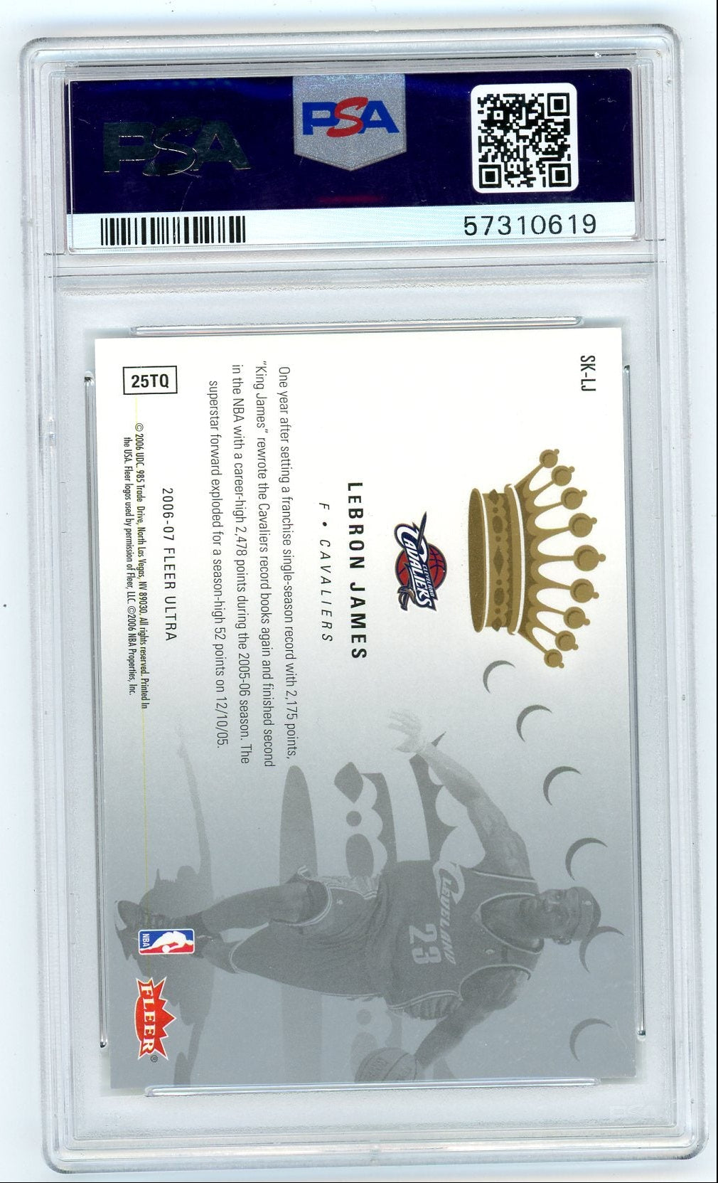 LeBron James 2006 Fleer Ultra Scoring Kings PSA 9