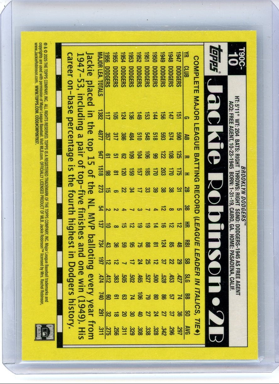 Jackie Robinson 2025 Topps '90 Chrome Silver Pack Green Refractor #'d 36/99