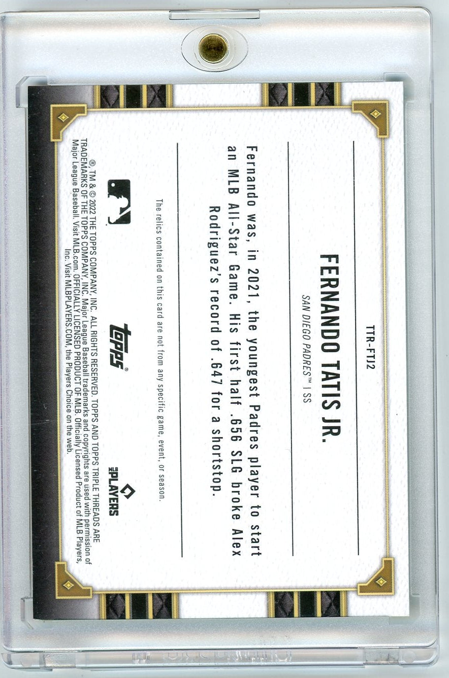 Fernando Tatis Jr. 2022 Topps Triple Threads Young Star Game-Used Relic #'d 16/18