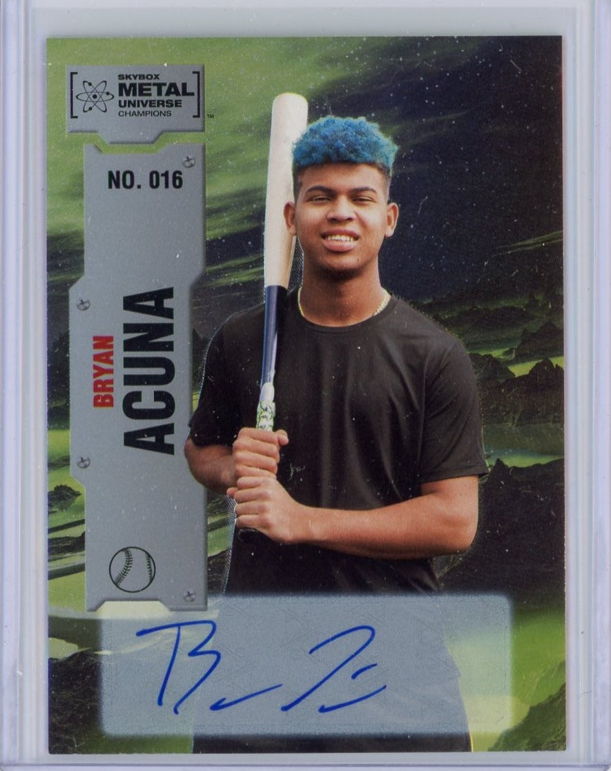 Bryan Acuna 2022 SkyBx Metal Universe Champions autograph