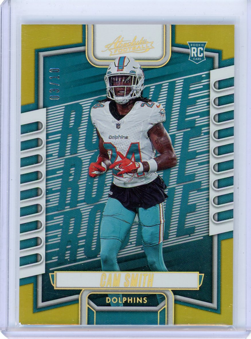 Cam Smith 2023 Panini Absolute gold rookie card #'d 03/10