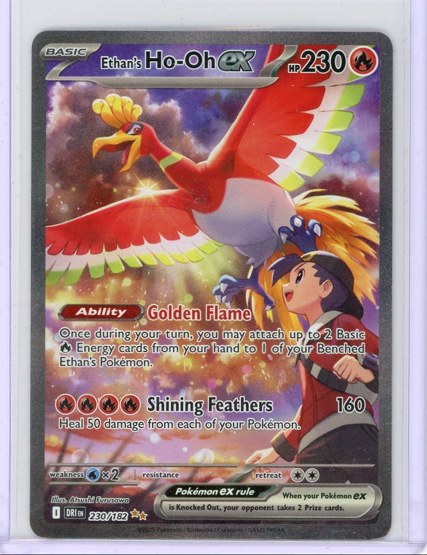 Ethan's Ho-Oh ex Pokémon Destined Rivals Special Illustration Rare #230/182 LP