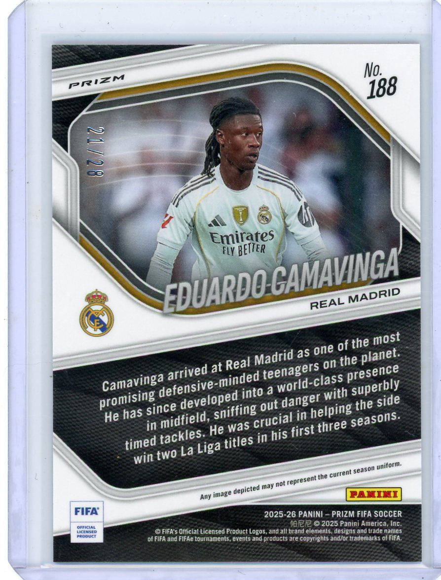 Eduardo Camavinga 2025-26 Panini Prizm FIFA Cherry Blossom #'d 21/28