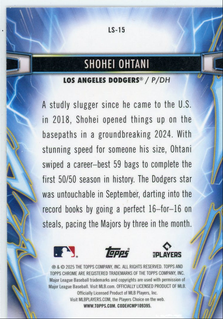 2025 Topps Cosmic Chrome Shohei Ohtani Lightspeed #LS-15