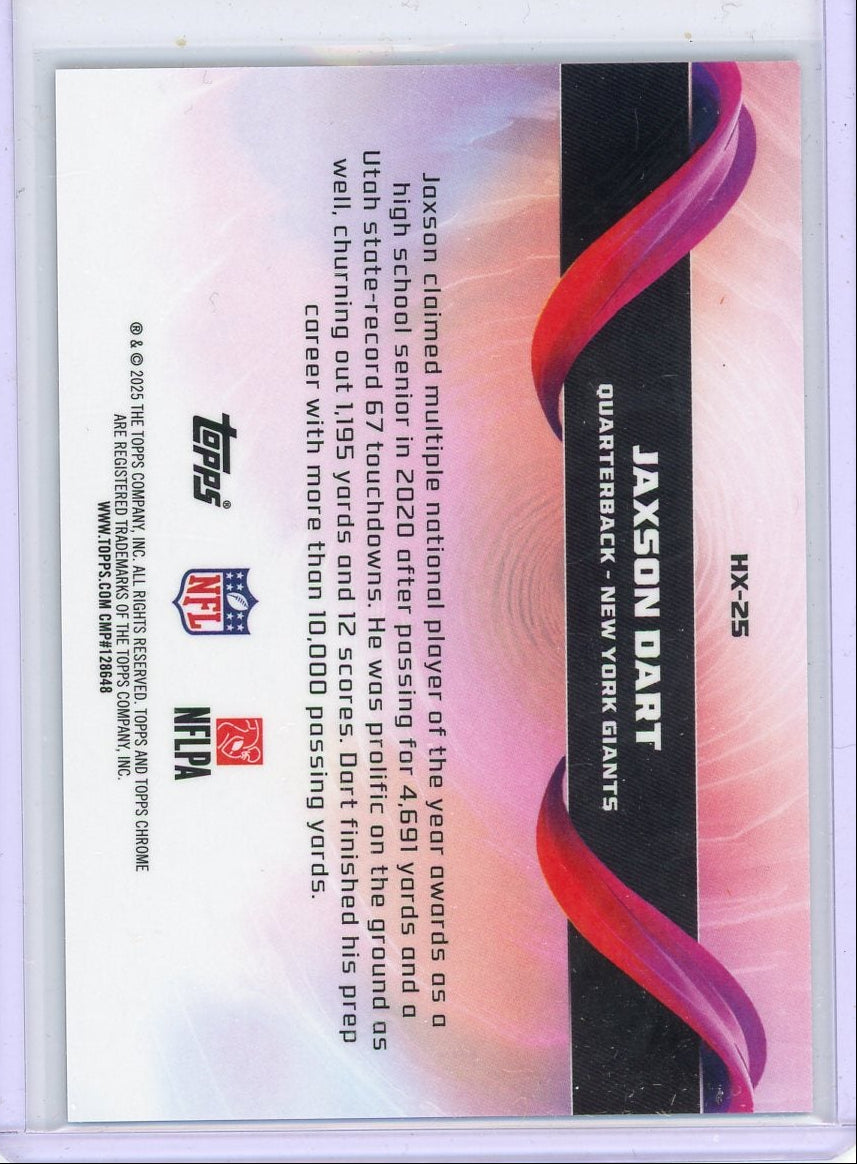 Jaxson Dart 2025 Topps Chrome Helix SP RC