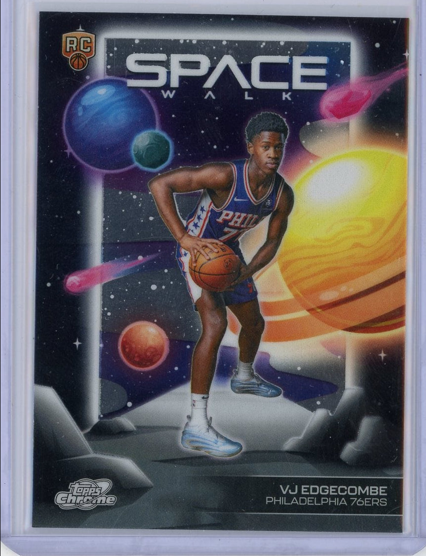 VJ Edgecombe 2026 Topps Chrome Space Walk Rookie Card #SW-14
