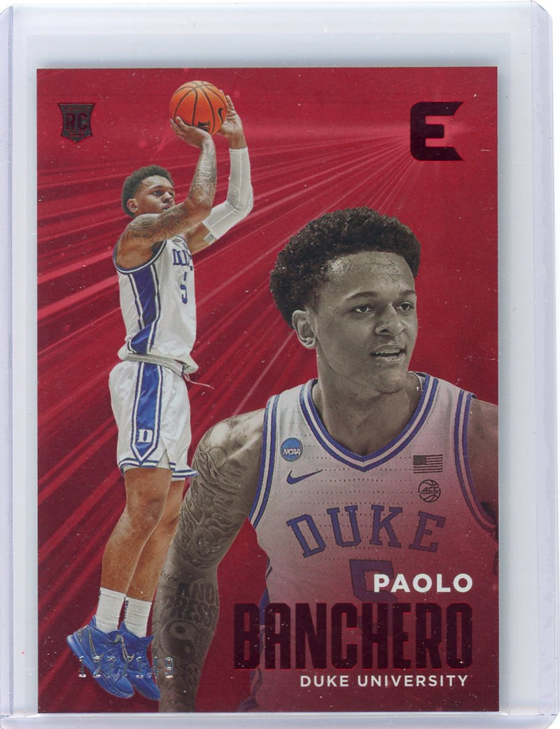 Paolo Banchero 2022 Panini Chronicles Essentials Draft Picks rookie card red 