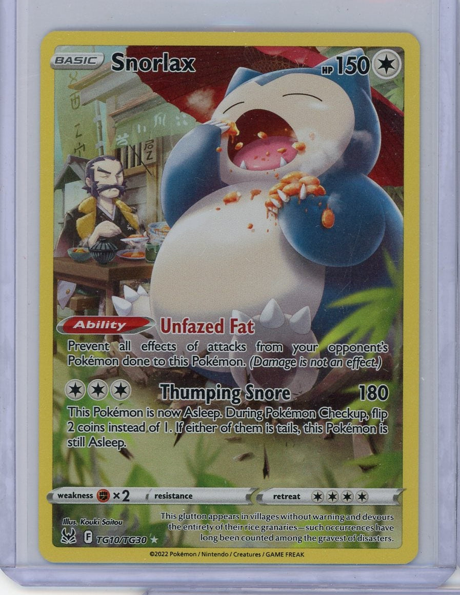Snorlax Pokémon Lost Origin Ultra Rare #TG10/TG30