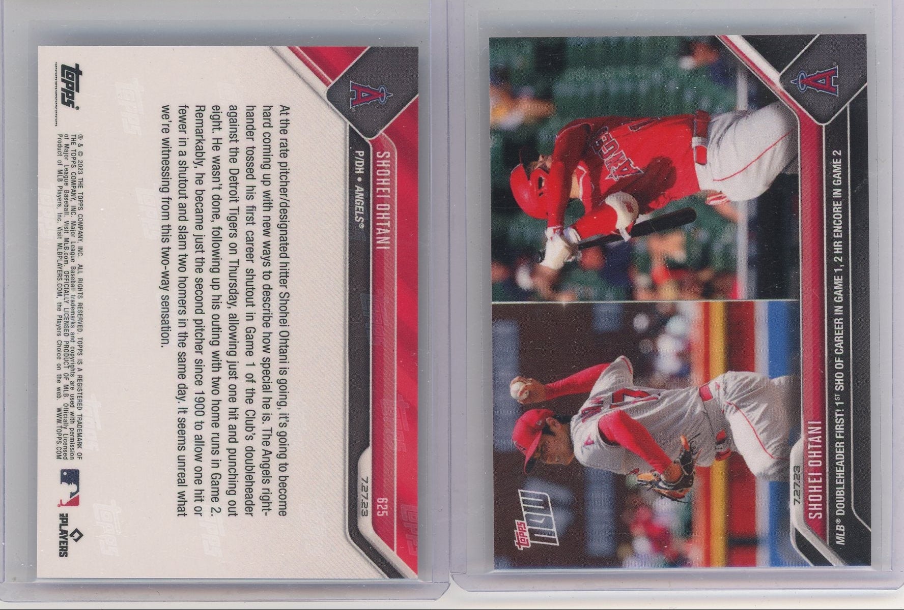 Shohei Ohtani 2023 Topps NOW #625 1st SHO/2 HR Encore