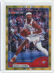 Shai Gilgeous-Alexander 2025-26 Topps Hoops Pixelburst Gold #'d 42/50