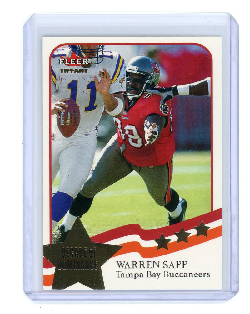 Warren Sapp 2002 Fleer Tiffany Decade of Dominance 