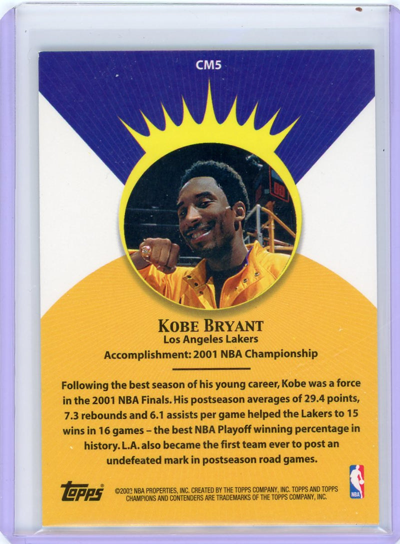 Kobe Bryant 2002 Topps TCC Crowning Moment &