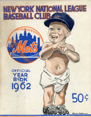 New York Mets 1962 Official Year Book - Color Ad - ST/VG with 1962 Official Program & Score Card
