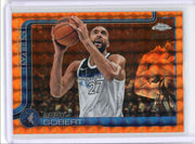 Rudy Gobert 2025 Topps Chrome Orange Geometric Refractor #'d 08/25
