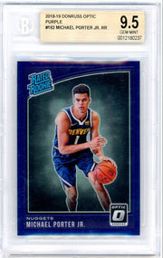 Michael Porter Jr. 2018-19 Donruss Optic Purple rc BGS 9.5