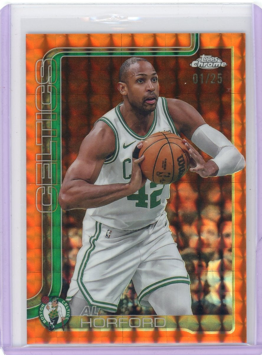 Al Horford 2025 Topps Chrome Orange Geometric Refractor #'d 01/25