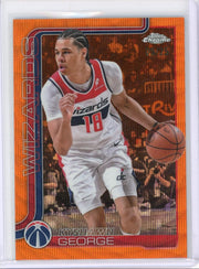 Kyshawn George 2025 Topps Chrome Orange Geometric Refractor #'d 05/25