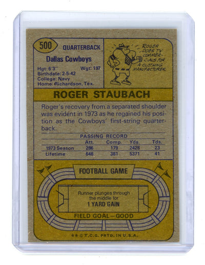 Roger Staubach 1974 Topps #500