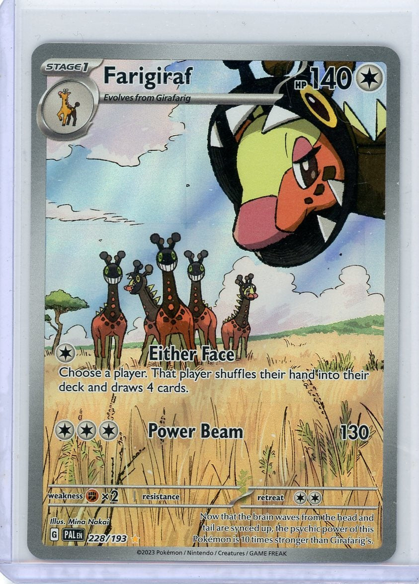 Farigiraf 2023 Pokemon Paldea Evolved Illustration rare #228/193