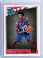 Shai Gilgeous-Alexander 2018-19 Donruss Rated Rookie #162