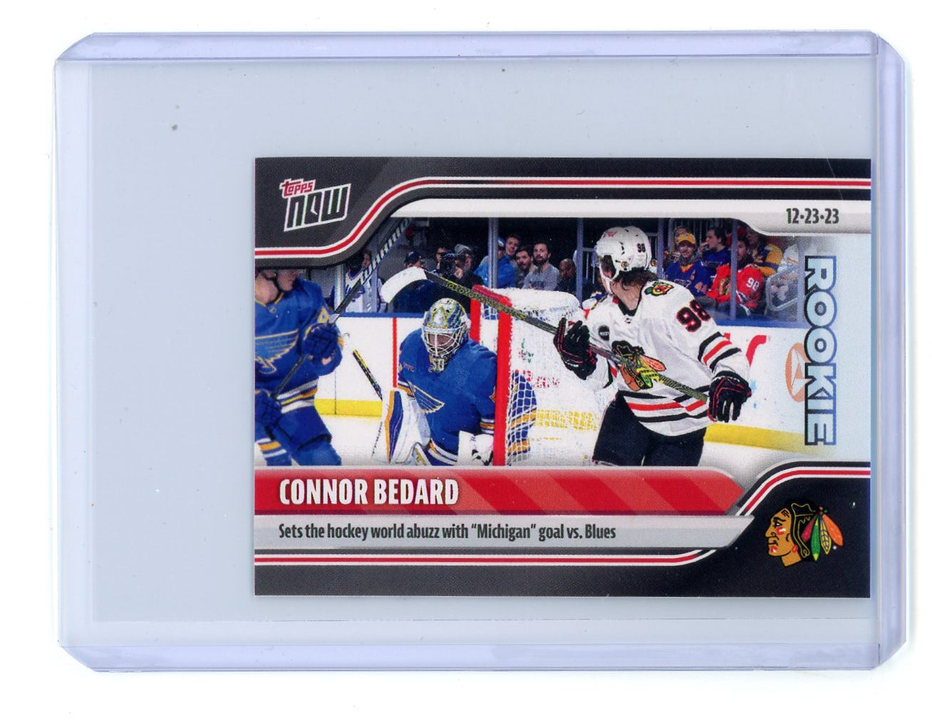 Connor Bedard 2023 Topps Now Sticker "Michigan Goal" #70
