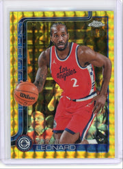 Kawhi Leonard 2025 Topps Chrome Gold Geometric Refractor #'d 39/50