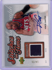 Vince Carter 2006-07 Upper Deck Chronology Stitches in Time autograph relic #'d 14/25