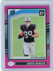 Brock Bowers 2024 Panini Donruss Optic Rated Rookie Pink