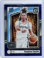 Stephon Castle 2024-25 Panini Donruss Optic Rated Rookie Purple Shock Prizm #254
