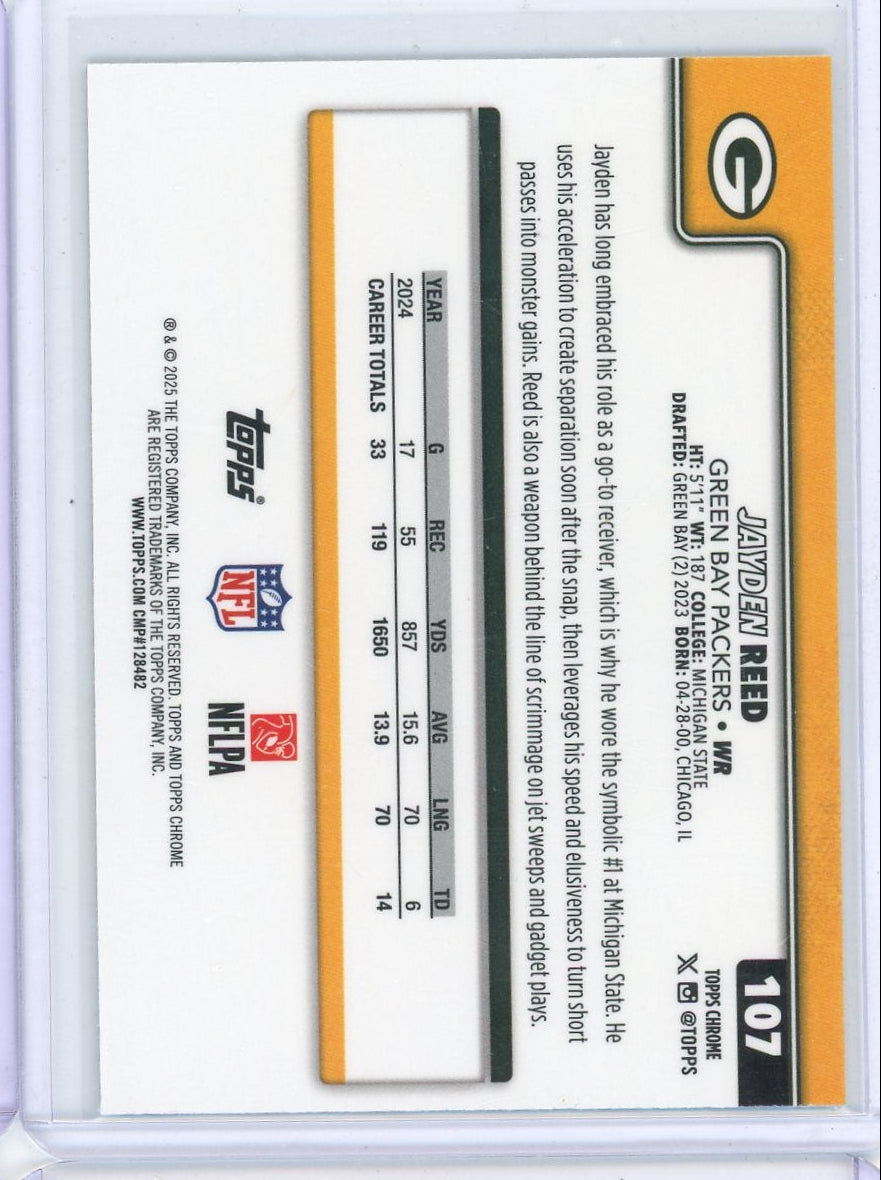 Jayden Reed 2025 Topps Chrome Lightboard SSP