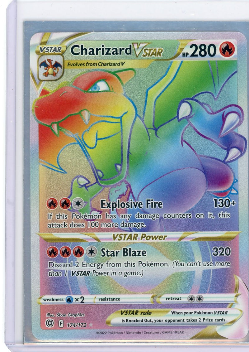 Charizard 2022 Pokémon rare lucky rainbow holo 174/172