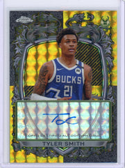 Tyler Smith 2025 Topps Chrome Signature Style Autograph Gold Geometric #'d 49/50