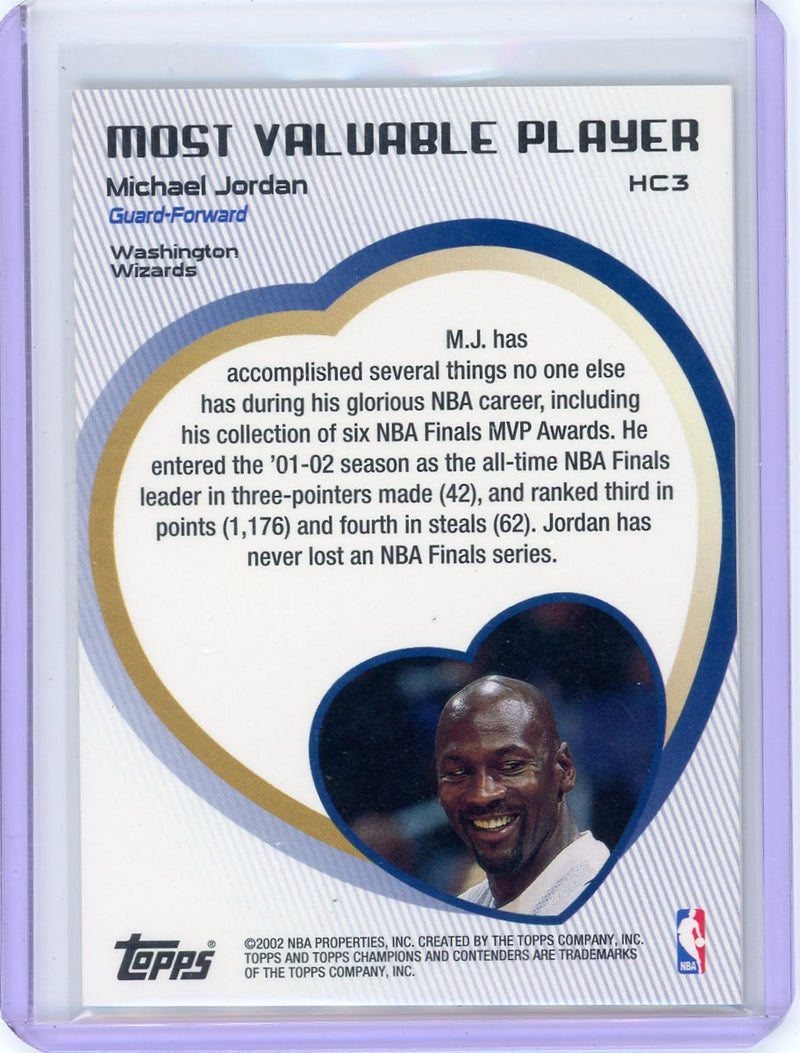 Michael Jordan 2002 Topps TCC Heart of a Champion &