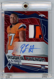 RJ Harvey 2025 Panini Phoenix Rookie Phenom RPA #'d 45/99