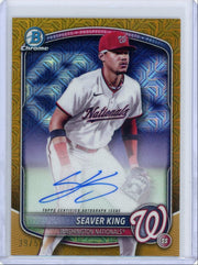 Seaver King 2025 Bowman Chrome Gold Mojo Autograph #'d 39/50