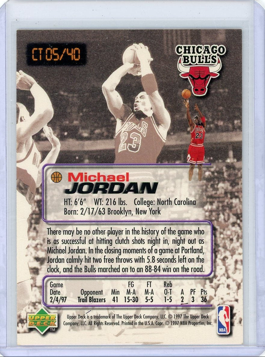 Michael Jordan 1997 Upper Deck Crunch Time #CT 05/40