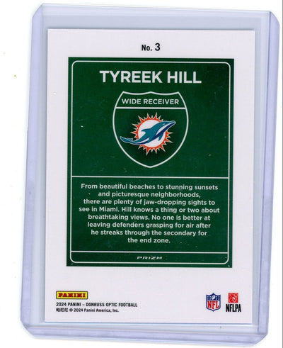 Tyreek Hill 2024 Panini Donruss Optic Downtown SP